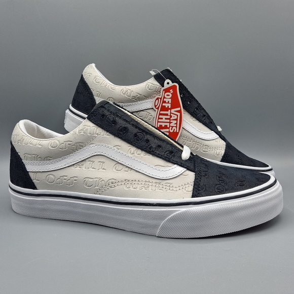 New Vans Old Skool Deboss OTW Off The Wall Black True White Women's Size 9 Cute! - Picture 1 of 10